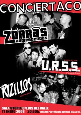 THE RIZILLOS + ZORRAS ADOLESCENTES + LA URSS